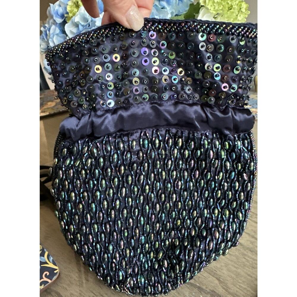 Inge Christopher Multi Colored Beaded Evening Formal Cocktail Purse Pouch
